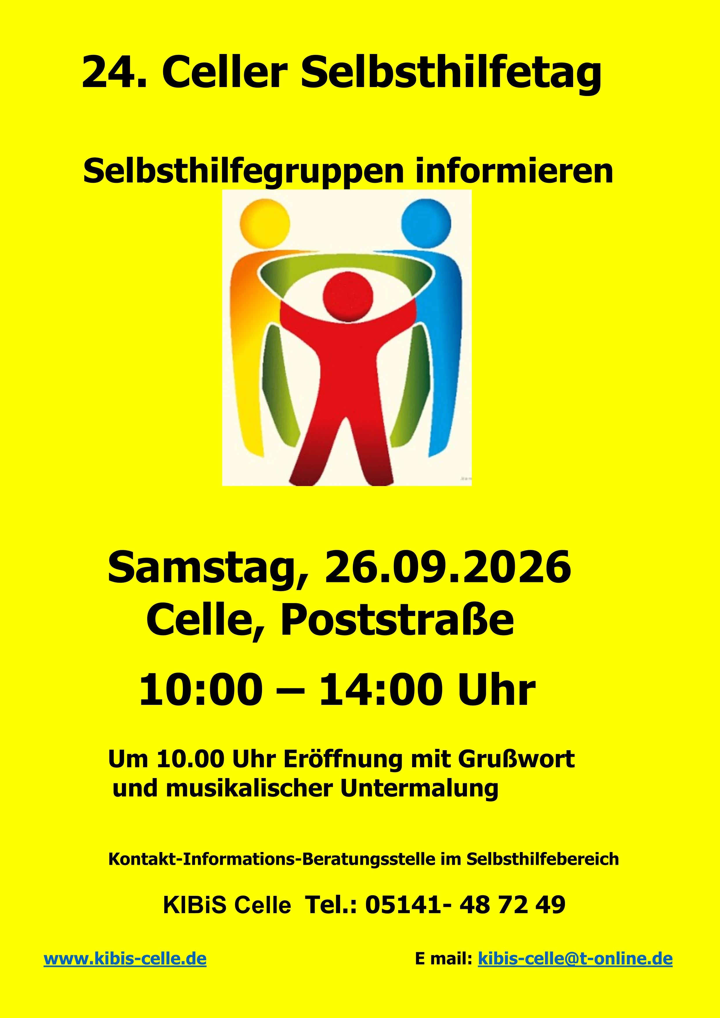 Plakat: 24. Celler Selbsthilfetag am 26. September 2026